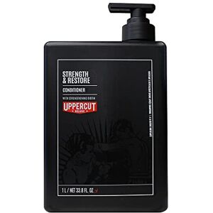 UPPERCUT DELUXE Après-Shampoing Force et Réparation, Enrichi en Biotine et Caféine pour Favoriser une Croissance Saine, Convient à Tous les Types de Cheveux, Produit Capillaire pour Hommes, 1L - Publicité