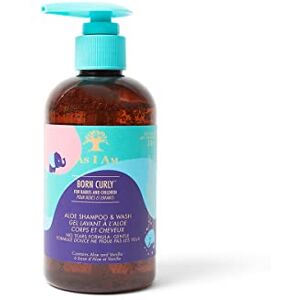 As I Am Born Curly aloe Shampoo & Wash 240 ml/8 oz (enfants), transparent, (lot de 1) - Publicité