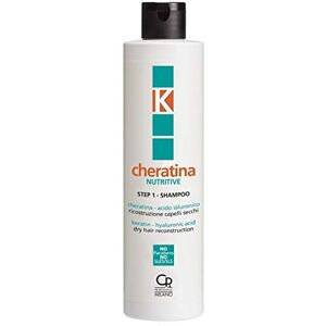 Capello point K-Cheratina Shampoing Nutritif Réparateur à la Kératine Reconstruction à base de Kératine pour Cheveux secs et Abîmés Formule Enrichie en Acide Hyaluronique Étape 1 Flacon de 250 ml - Publicité