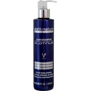 Abril Et Nature Shampoing Nuanceur Violet Platinum 250 ml Pour Nuancer la Couleur des Cheveux Gris ou Décolorés Élimine les Reflets Jaunes Indésirables - Publicité