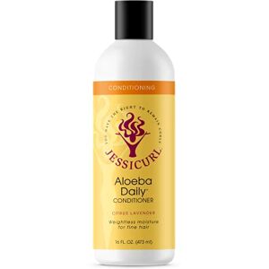 Jessicurl Après-shampoing quotidien à l'aloeba pour cheveux bouclés, lavande citronnée, 16 fl oz. Après-shampooing et démêlant sans rinçage pour cheveux fins - Publicité