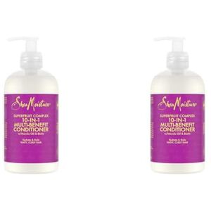 SHEA MOISTURE Après-shampooing Femme Superfruit Complex, Système Rénovateur 10 en 1, Beurre de karité nourrissant, 384 ML (Lot de 2) - Publicité