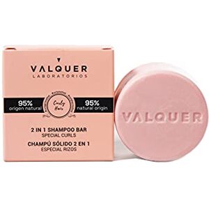 Valquer Profesional Valquer Laboratorios 2 in 1 curly solid shampoo (shampoo and conditioner) 95% natural ingredients Curly hair Vegan Repairs and hydrates curly hair 70 Gr - Publicité