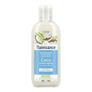 Natessance Shampooing extra-doux brillance Coco & Kératine végétale usage fréquent 100ml - Publicité