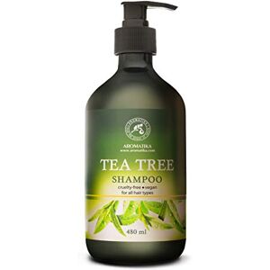 Trust Shampoing avec Huile Essentielle Arbre à Thé 480ml Antipelliculaire Extrait D'amla & de Romarin pour la Croissance & le Volume des Cheveux Shampooing Hydratant Tea Tree - Publicité