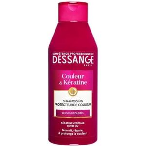 Dessange Shampoing Protecteur Couleur & Kératine Formule Enrichie En Kératine Végétale & Filtre UV Nourrit, Répare, Prolonge La Couleur Pour Cheveux Colorés 250 ml - Publicité