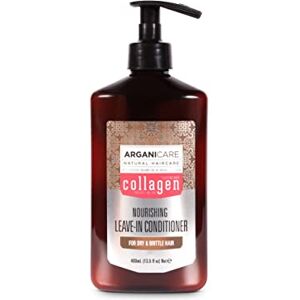 Arganicare Soin Hydratant Sans Rinçage au Collagène Soin Cheveux fins, plats et dévitalisés Flacon 400 ml - Publicité