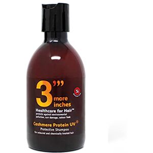 3 More Inches 3'''More Inches Cashmere Protein UV Protective Shampoo 250 ml Avec filtres UV Répare et renforce Extraits de tournesol et de graines de guar Sans silicone - Publicité