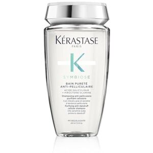 KERASTASE KÉRASTASE Symbiose, Bain Pureté Anti,Pelliculaire, Shampoing Purifiant, Exfolie & Hydrate, Acide Salicylique & Piroctone Olamine, Cheveux Gras & Sensibles, Sans Sulfate, 250 ml - Publicité