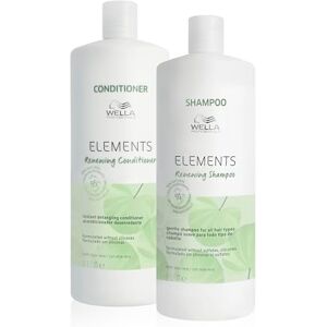 Wella Elements Shampoing, Après-Shampoing et Masque régénérant doux sans sulfate et sans silicone pour tous types de cheveux 1L + 1L - Publicité