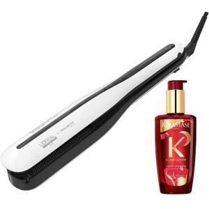 L'Oréal Professionnel Steampod 3.0 x Kérastase   Edition Limitée Elixir Ultime   Lisseur Vapeur Professionnel 2-en-1 : Lissage and Wavy   Technologie Vapeur   Soin de Sublimation Multi-Usages - Publicité