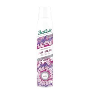 Batiste Shampooing Sec 24H Fresh, Shampooing Sans Rinçage, Technologie et Parfum activés au Toucher, Cheveux Frais pendant 24h, Finition Invisible – 200ml - Publicité