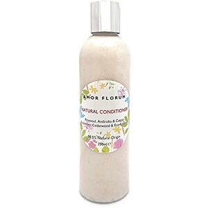 AMOR FLORUM 98,5% Naturel APRÈS-SHAMPOOING COCO, RHASSOUL, ANDIROBA, RICIN, ROMARIN, BOIS DE CÈDRE & HUILE D'ENCENS 250ml par  Sans Sulfate, Sans Parabens. Doux, Concentré pH 5,2-5,7 Équilibré. Publicité