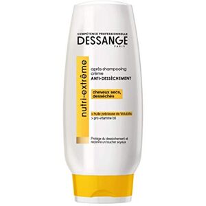 Dessange Après-Shampoing Crème Anti-Dessèchement Nutri-Extrême Formule Enrichie En Huile De Volubilis & Pro-Vitamine B5 Protection & Toucher Soyeux Pour Cheveux Secs & Desséchés 250 ml - Publicité