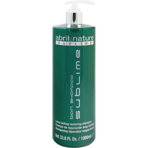 Abril Et Nature Bain Shampoo Sublime Shampoing Hydratant 1000 ml Pour Cheveux Très Abîmés Soin des Cheveux aux Cellules Souches À l'Acide Hyaluronique Anti-Frizz - Publicité