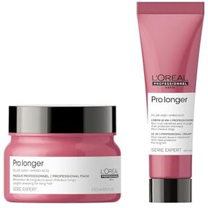 L'Oréal Professionnel , Routine Pro Longer pour Cheveux Longs & Pointes Abîmées et Fourchues, Crème 10-En-1 Rénovatrice de Longueurs + Masque Protecteur, Technologie Filler A-100 Brevetée - Publicité