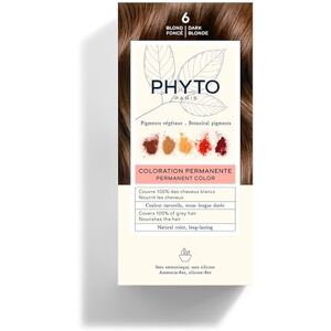 Phyto Kit Coloration Permanente 6 Blond Foncé Pigments Végétaux Sans Ammoniaque Experts Coloristes Tenue Longue Durée Couvre 100% des Cheveux Blancs - Publicité