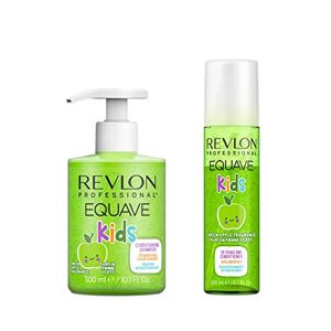 REVLON PROFESSIONAL Equave Kids, Duo Enfant Shampoing Démêlant Hydratant & Soin Spray Démêlant Sans Rinçage, Sans Paraben, Sans Sulfate, Pomme - Publicité