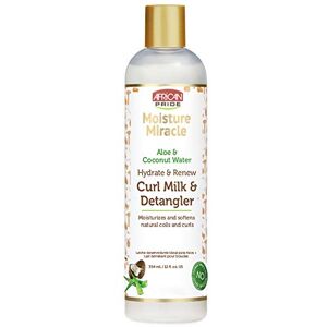 African Pride Moisture Miracle Hydrate & Renew Curl Milk & Hair Démêlant pour boucles naturelles, hydrate et contrôle les frisottis, 340,2 g - Publicité