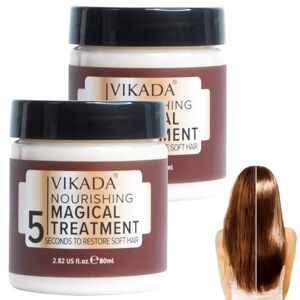 RWRAPS 2 pièces Vikada traitement magique nourrissant-5 secondes pour restaurer les cheveux doux,Crème réparatrice capillaire Vikada,Après-shampooing profond pour cheveux secs et abîmés - Publicité
