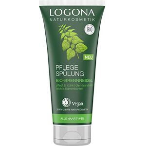 Logona Naturkosmetik Après-shampoing bio ortie Après-shampoing naturel pour tous les cheveux Soin intensif pour cheveux doux Démêlage amélioré Végétalien et sans silicone 200 ml - Publicité