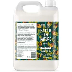 Faith In Nature Après-Shampoing Naturel Jojoba, Apaisant, Végan et Respectueux des Animaux, Sans Parabènes et Sans SLS, Cheveux Normaux à Secs, Recharge 5L - Publicité