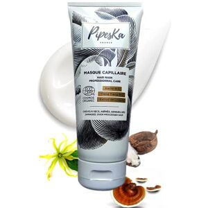 Pipeska Professionnal Care Cosmos Organic: Masque Capillaire Bio/Protéines/Karité, Ylang-ylang, Lingzhi/Soins traitant pour Cheveux Secs, Abîmés, sensibles 200ml - Publicité