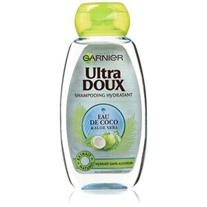 Garnier Ultra Doux Shampooing Eau de coco/Aloe Vera 250ml Lot de 4 - Publicité