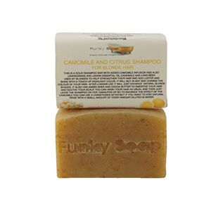 Funky Soap Camomille & Shampoing Citrus, 100% Naturel Artisanal, 1 Barre de 65g - Publicité