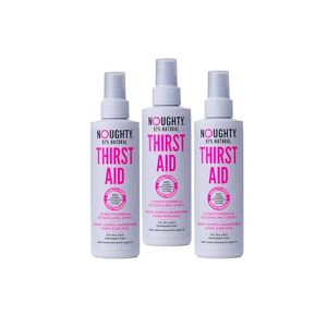 Noughty 97% Natural Thirst Aid Conditioning and Detangling Spray, Vegan Haircare, Leave In Hair De-Tangler Treatment for Dry and Damaged Hair, with Sweet Almond and Argan Oil 200ml Spray TRIO - Publicité