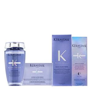 KERASTASE Blond Absolu Bain Lumiere 250ml Cicaextreme Mask 200ml Huile Cicaextreme 100ml Cicanuit 90 - Publicité