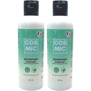 COS MIC HAIRCARE PARIS Duo Shampoings Purifiants Apaisants Anti Chute Sans Sulfate Cheveux Gras, Pellicules et/ou avec Démangeaisons Menthe Poivrée & Ortie BIO Sans Silicone, Parabène Made in France - Publicité