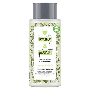 Love Beauty and Planet Après-Shampooing Femme Huile de Néroli et Jasmin Blanc Idéal pour les cheveux secs à ternes Certifié Vegan 97% d'ingrédients d'origine naturelle (Flacon de 400ml) - Publicité