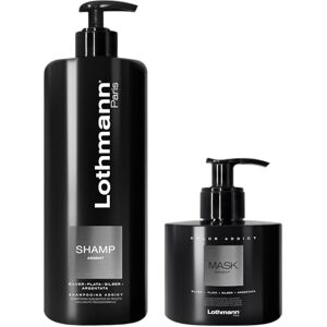 Lothmann Paris Coffret Routine Duo Shampooing 500ml + Masque 250ml Color Addict Cheveux Colorés Argent Blond - Publicité