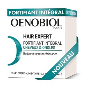 Oenobiol HAIR EXPERT Fortifiant Intégral Nouveau Kératine Redonne force et résistance pour des cheveux éclatants de santé Complément alimentaire 60 comprimés Programme 1 mois - Publicité