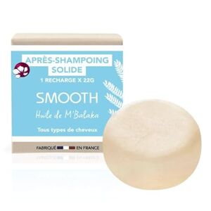 Pachamamaï Smooth Apres Shampoing Solide Certifié Naturel et Ecologique Démêle les Cheveux Normaux, Recharge Format Voyage, Eco-conçu, Fait en France, Slow Cosmétique, Zéro Déchet, 22 g - Publicité