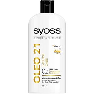 Syoss Professional Performance Lot de 6 flacons d'après-shampoing – Oleo 21 Intense Care – Pour cheveux très secs/paillés – 500 ml - Publicité