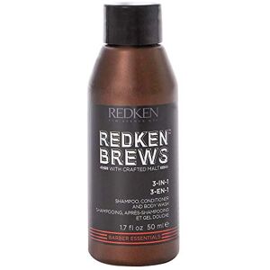 Redken Brews 884486340740 Shampoing, après-shampoing et gel douche 3 en 1 pour homme 50 ml - Publicité