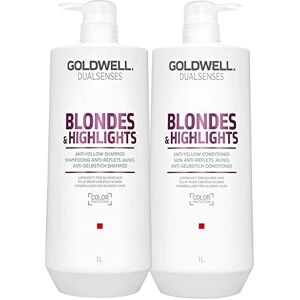 Goldwell Dualsenses Blonde & Highlights Anti-Yellow Shampoo 1000ml Conditioner 1000ml - Publicité