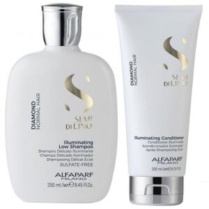 ALFAPARF MILANO Alfaparf Semi Di Lino Diamond Illuminating Low Shampooing 250 ml + après-shampoing 200 ml - Publicité