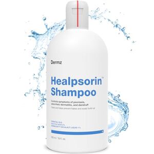 Dermz Shampooing Healpsorin 500 ml pour le traitement du psoriasis, avec d’acide salicylique & 1% de Dermosoft® Decalat - Publicité