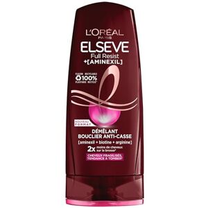 L’Oréal Paris L'Oréal Paris Démêlant Bouclier Anti-Casse pour Cheveux Affaiblis, Tendance à Tomber Protège de la Casse Enrichi à l'Aminexil + Caféine + Arginine Elseve Full Resist 250 ml - Publicité