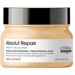 L'Oréal Professionnel , Masque Restructurant Instantané, Cheveux Secs & Abîmés, Nourrit & Répare la Fibre, Protège & Apporte Brillance, Enrichi en Protéines de Blé, Absolut Repair, Serie Expert, 250ml - Publicité