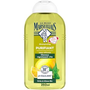 Le Petit Marseillais Shampooing Purifiant, Cheveux Regraissant Vite, Feuilles d'Ortie BIO & Citron BIO 250 ml - Publicité