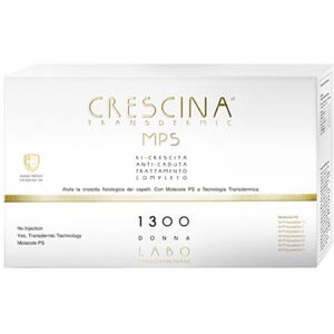 CRESCINA Labo  Transdermic MPS Traitement complet Ri-Cresta + Anti-chute 1300 Soin cheveux femme 20 + 20 ampoules - Publicité