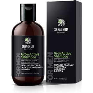 Sphagnum Botanicals Shampooing pour la croissance des cheveux pour hommes Boost naturel de biotine avec huile d'argan et boue de tourbe, traitement efficace contre la perte de cheveux pour les cheveux clairseméses - Publicité