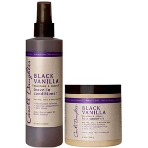 Après-shampooing sans rinçage à la vanille noire de Carol's Daughter 236 ml et smoothie 226 g - Publicité