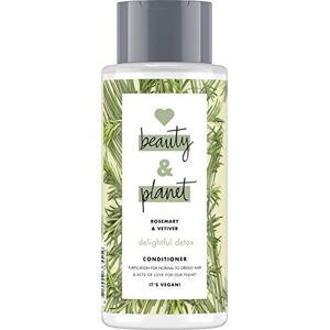 Love, Beauty + Planet Love Beauty and Planet Delightful Detox Après-shampoing pour cheveux normaux et gras, sans romarin et sans vétiver 400 ml - Publicité