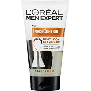 L'Oréal Men Expert Gel coiffant pour homme, Neat Look Gel coiffant pour modeler les cheveux et coiffer naturellement les cheveux InvisiControl 1 x 150 ml - Publicité