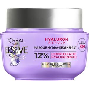 L’Oréal Paris L'Oréal Paris Masque Hydra-Régénérant pour Cheveux Déshydratés et Fatigués Hydratation 72H À l'Acide Hyaluronique Elseve Hyaluron Repulp 310 ml - Publicité